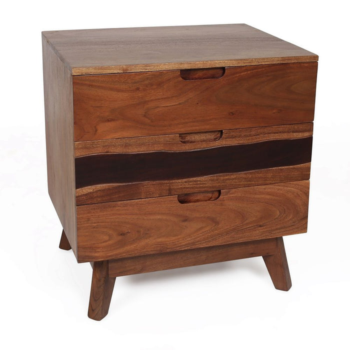 Elegant Design Nightstand - Natural Brown