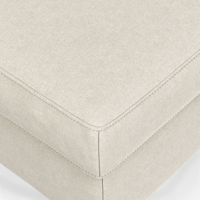 Ava - Mid Century Ottoman - Cream