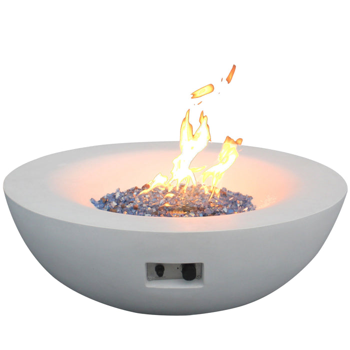 Outdoor Concrete Propane Gas Fire Pit Bowl