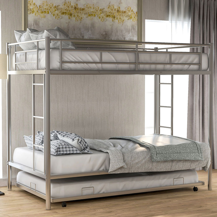 Twin Over Twin Bunk Bed With Trundle