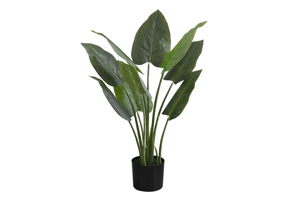 Artificial Plant, 37" Tall, Aureum Tree, Indoor, Faux, Fake, Floor, Greenery, Potted, Real Touch, Decorative - Green / Black