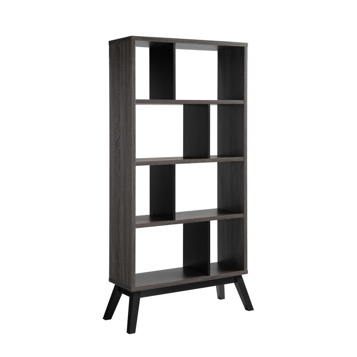 4-Tier Bookcase - Distressed Gray