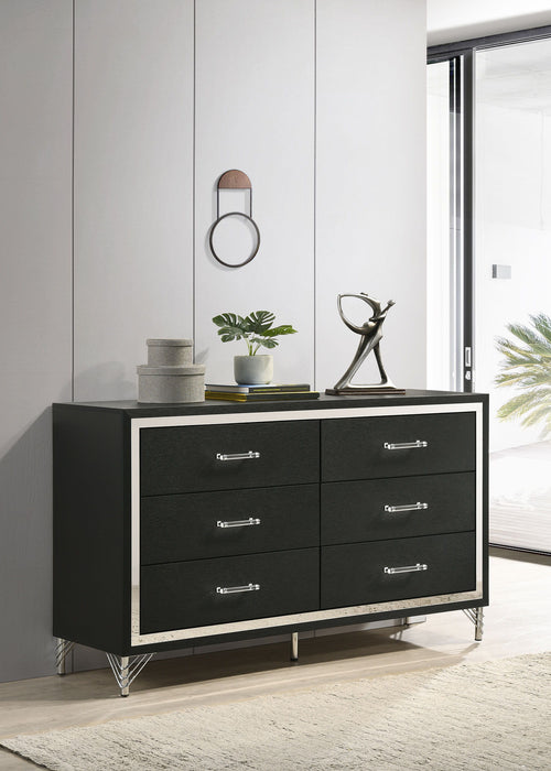 Lucia - 6-Drawer Dresser Cabinet  - Black