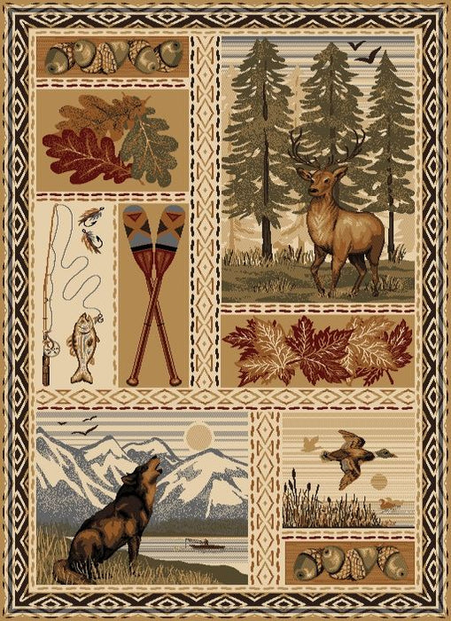 Woodland - GC_RST5401 Multi 5' x 7' Lodge Area Rug