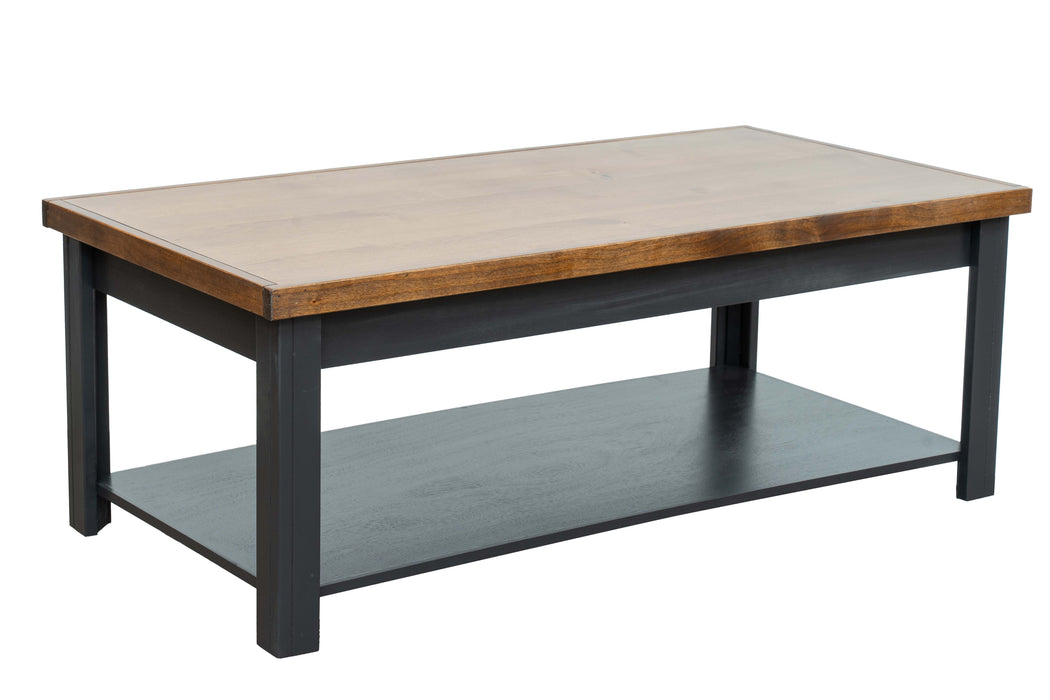 Bridgevine Home - Essex 48" Coffee Table - Black and Whiskey Finish