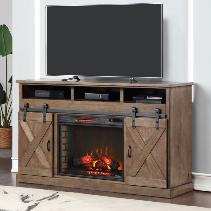 Farmhouse - Electric Fireplace TV Stand For TV