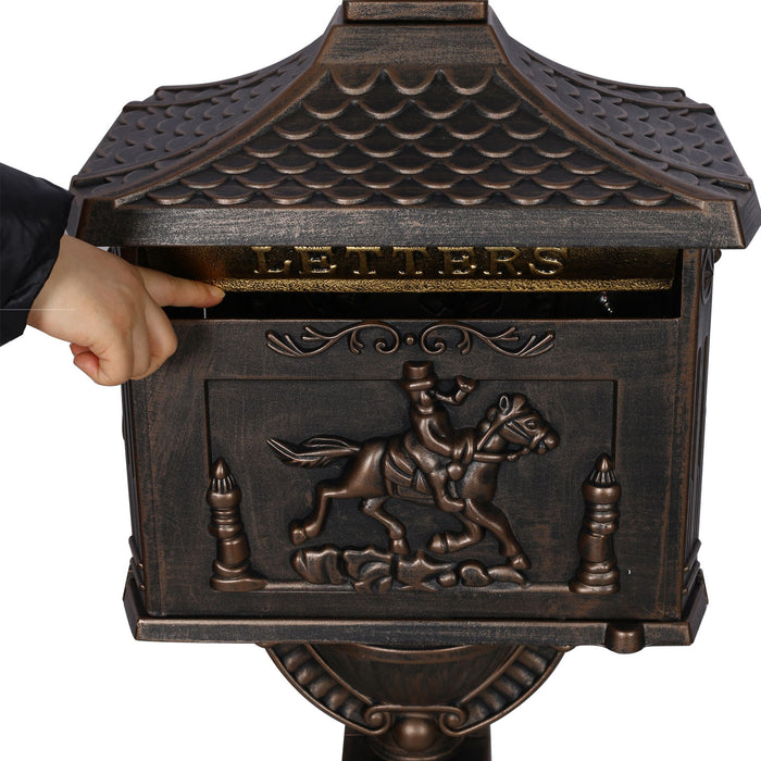 Cast Aluminum Mail Box, Postal Box, Mailbox