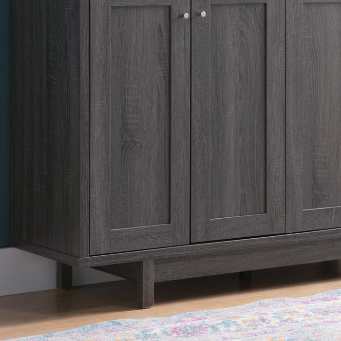 Buffet Four Door With Six Shelves - Gray