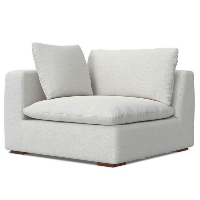 Jasmine - Corner Sectional Sofa and Ottoman - Cloud Gray