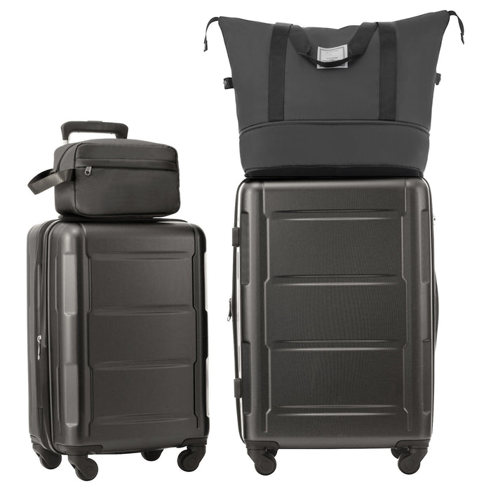 2 Piece Luggage Set With Bags Expanable Spinner Wheels ABS Lightweight Suitcase With Tsa Lock 20" / 24"