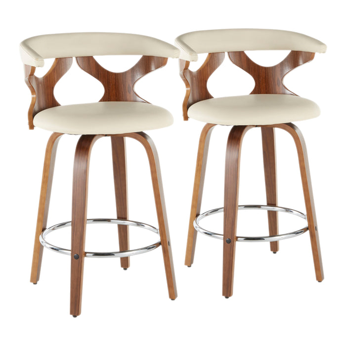 Gardenia - Mid Century Modern Counter Stool (Set of 2)