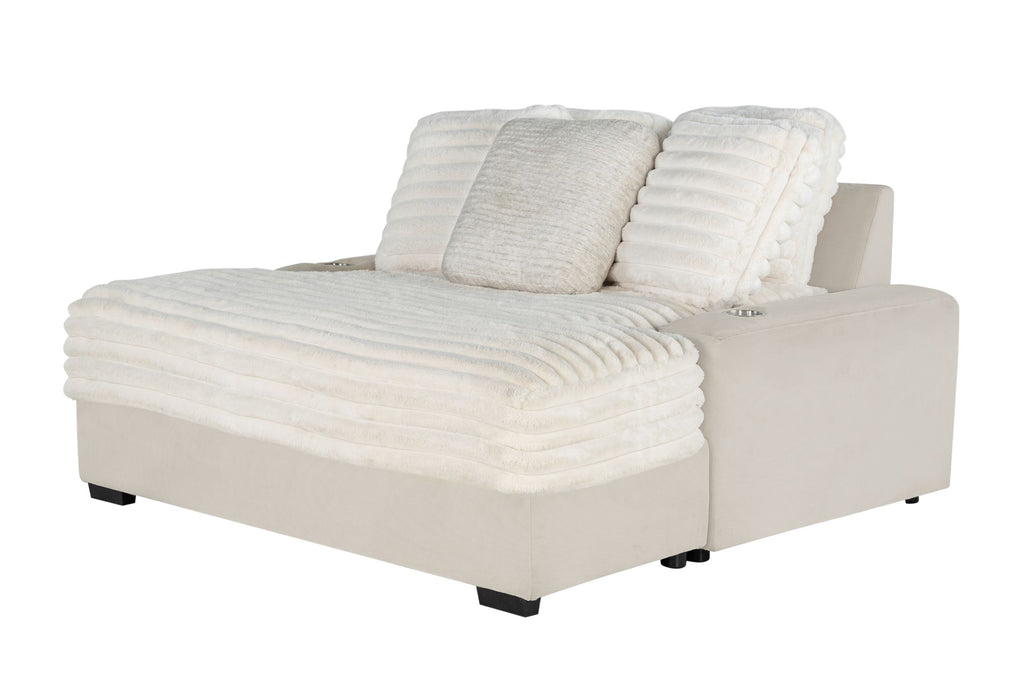 Shine - Lounger Sofa With USB - Beige