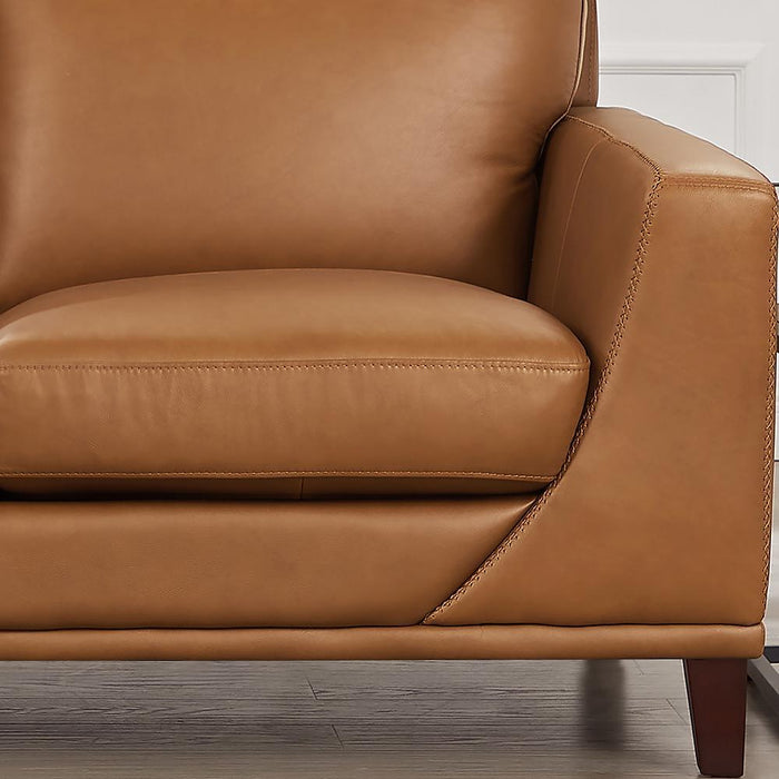 Soma - Leather Sofa - Cognac