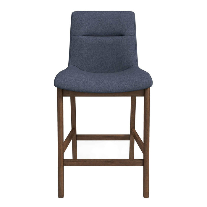 Jayden - 24" Mid-Century Modern Upholstered Stool (Set of 2) - Gray