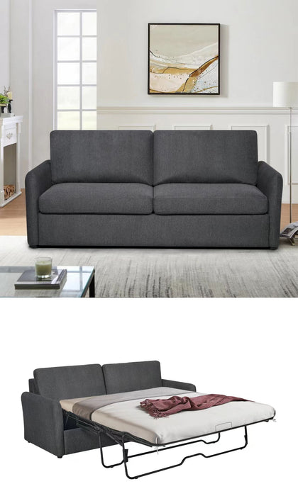 Sleeper Sofa Pull Out Bed, Convertible Sofa Bed Couch 2 In 1, With Foam Mattress For Living Room