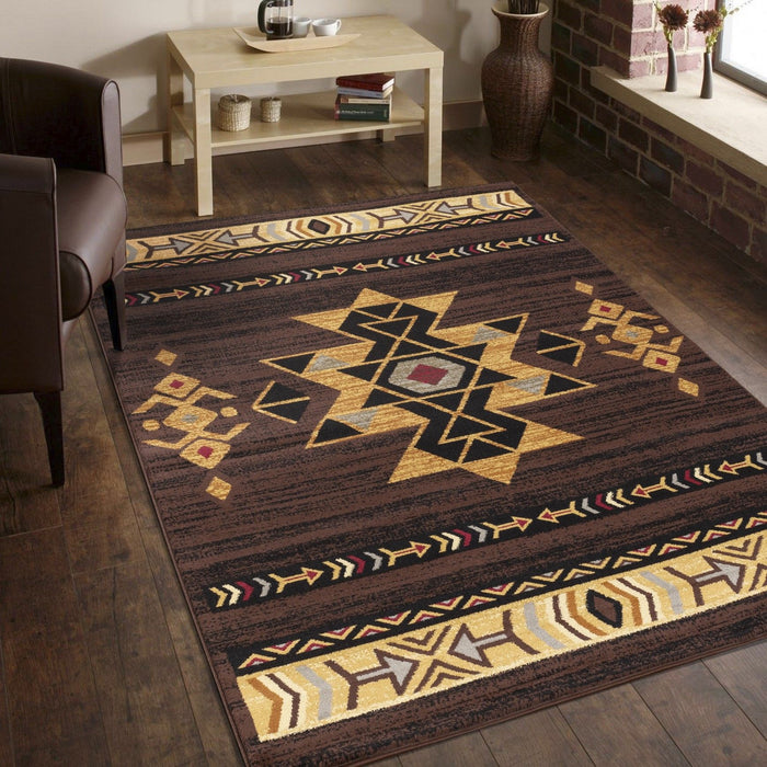 Tribes - 2' X 3' Southwest Area Rug - Brown