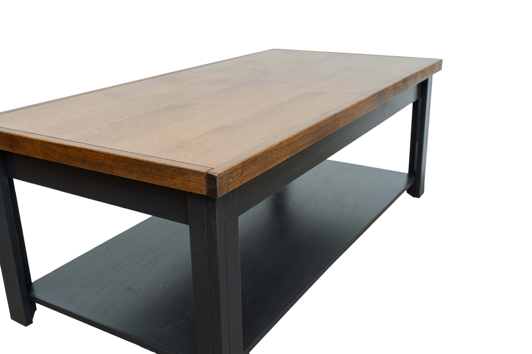 Essex - 48" Coffee Table - Black And Whiskey