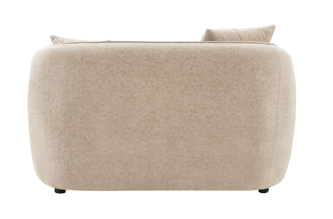 Keith - Chenille Loveseat With 2 Matching Color Toss Pillows