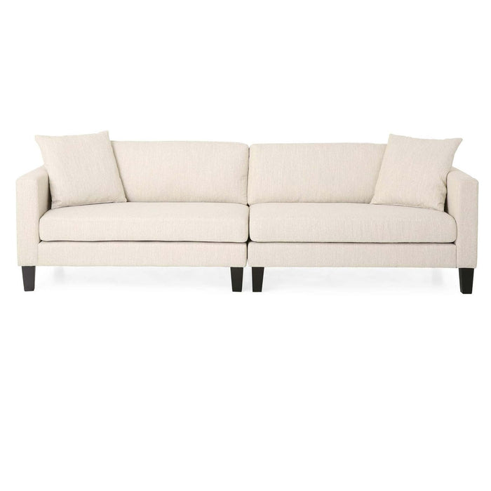 Comfy 3 Seat Sofa With Wooden Legs, Modern Style For Living Room And Study