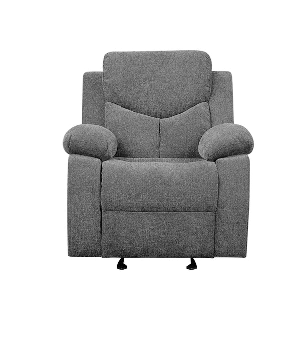 Kalen - Chenille Glider Recliner - Gray