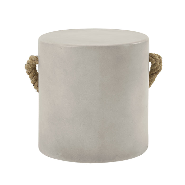 Gene - Fiber Concrete Accent Table - Gray