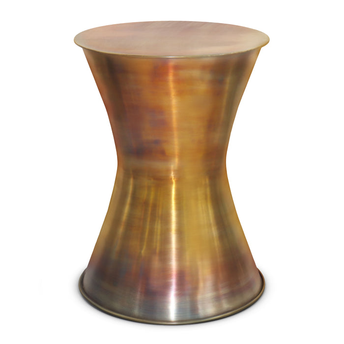 Kenton - Metal Side Table - Tarnished Brass