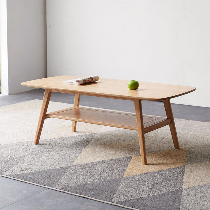 Low Coffee Table With Storage Shelf