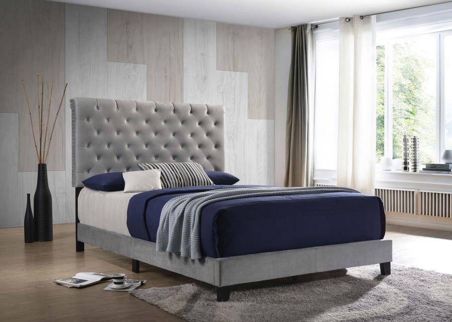 Warner - Upholstered Bed Bedding & Furniture Discounters