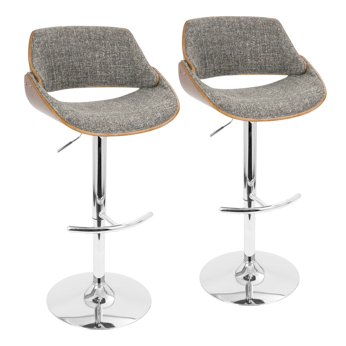 Fabrizzi - Mid Century Modern Adjustable Barstool With Swivel (Set of 2)