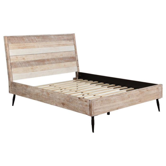 Marlow - Platform Bed Rough Sawn Bedding & Furniture Discounters