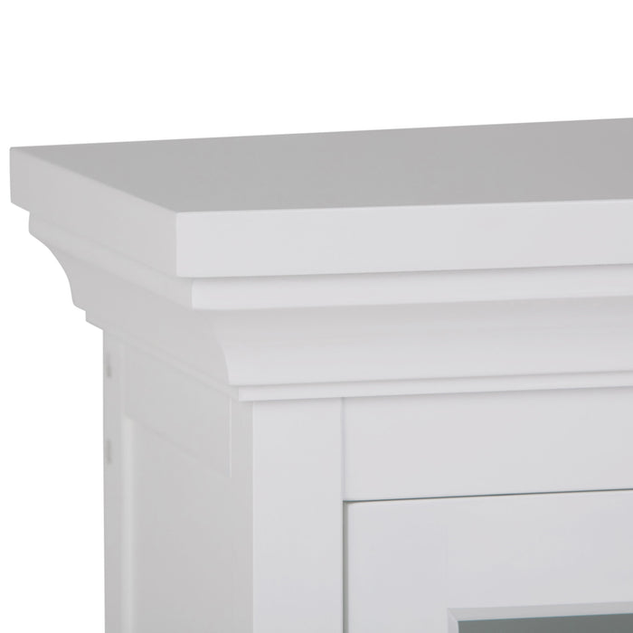 Avington - Two Door Wall Cabinet with Cubbies - Pure White