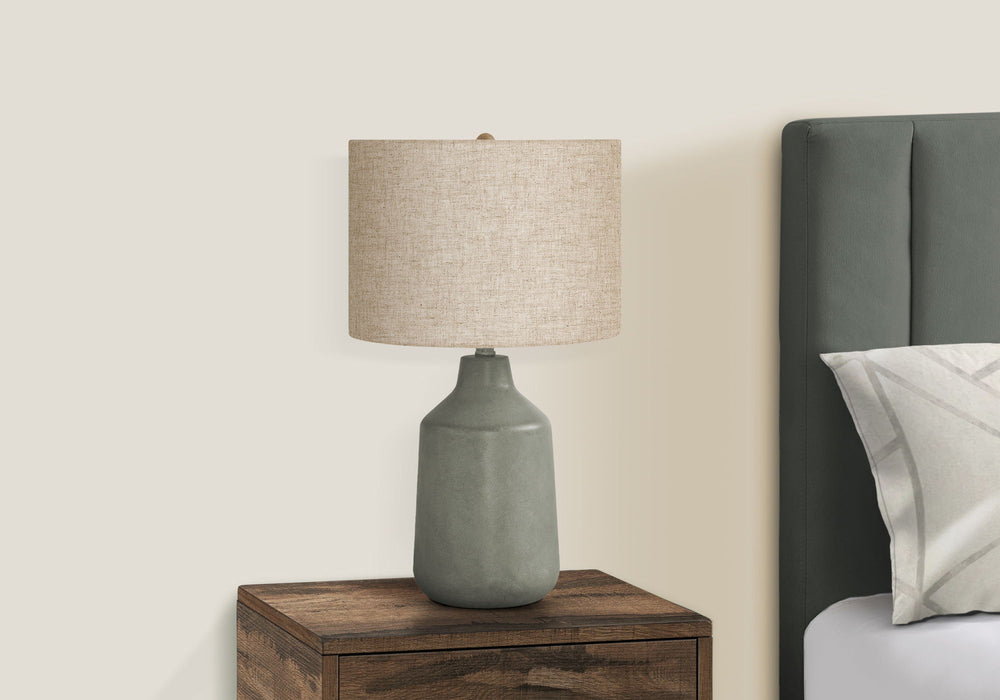 Lighting, Table Lamp, Concrete, Resin, Contemporary - Gray