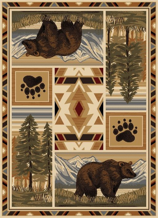 Woodland - GC_RST5301 Multi 5' x 7' Lodge Area Rug