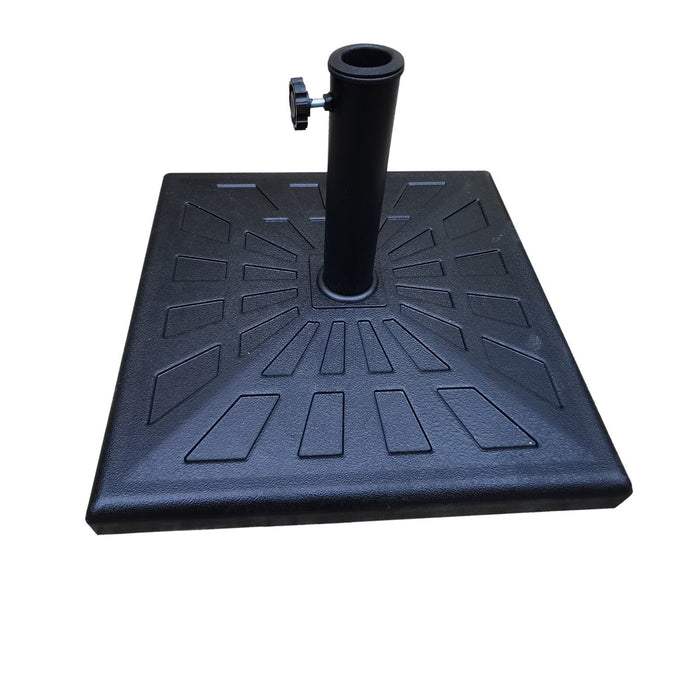 42 Pound Square Resin Umbrella Base - Black