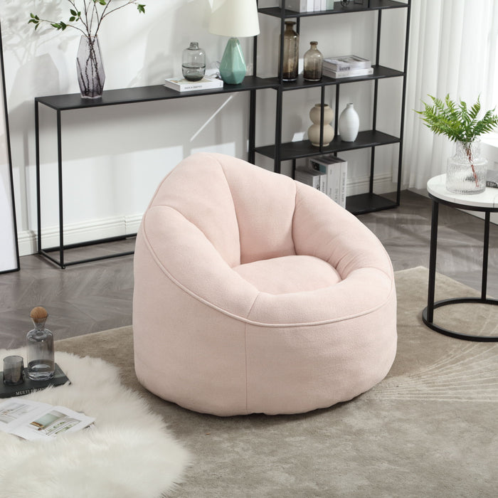 Bedding Bean Bag Sofa Chair High Pressure Foam Bean Bag Chair Adult Material With Padded Foam Padding Compressed Bean Bag With Footrest