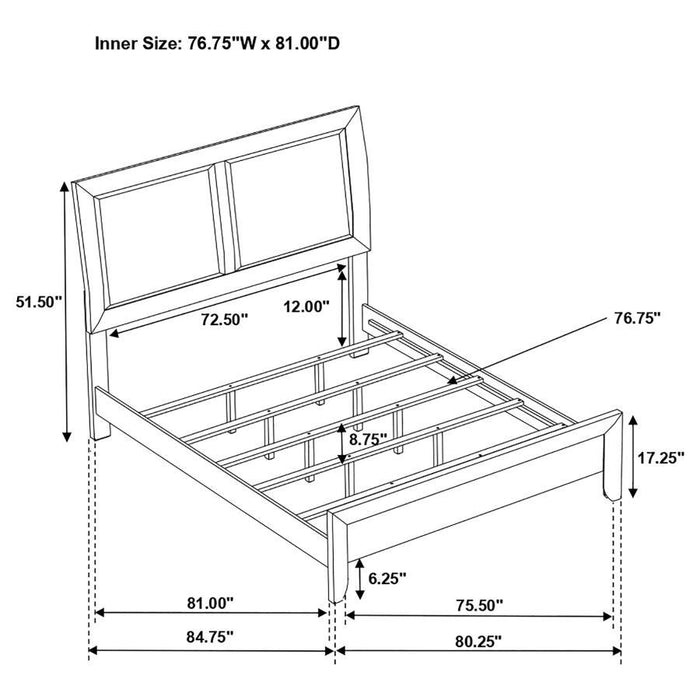 Briana - Wood Panel Bed