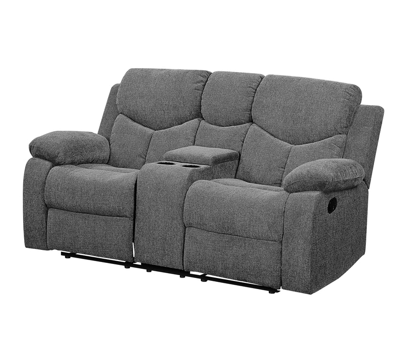 Kalen - Chenille 3 Piece Recliner Living Room Set - Gray