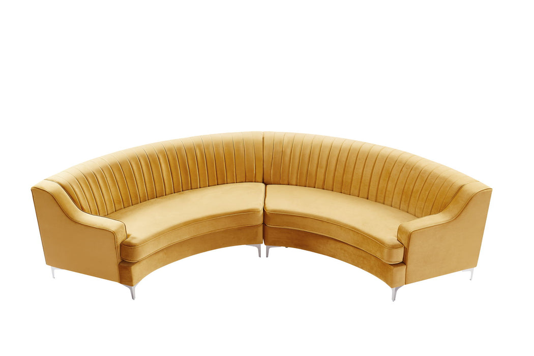 Velvet Curved Sofa