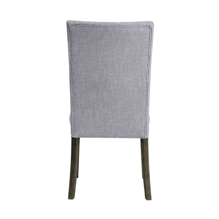 Merel - Side Chair (Set of 2) - Gray Linen & Gray Oak Bedding & Furniture DiscountersFurniture Store in Orlando, FL