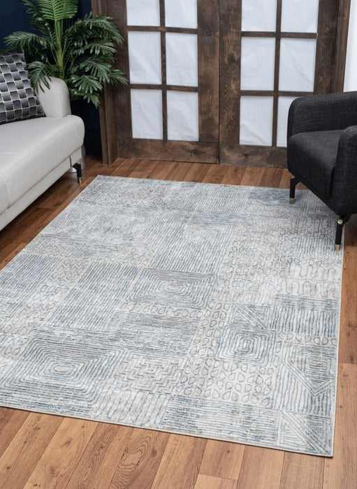 Elegance - GC_CNC6009 Blue 5' x 7' Area Rug