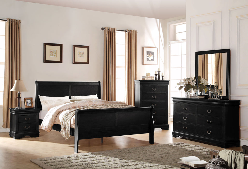 Louis Philippe - Sleigh Style Bed