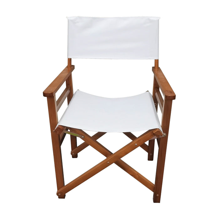 Folding Director Chair Canvas - White