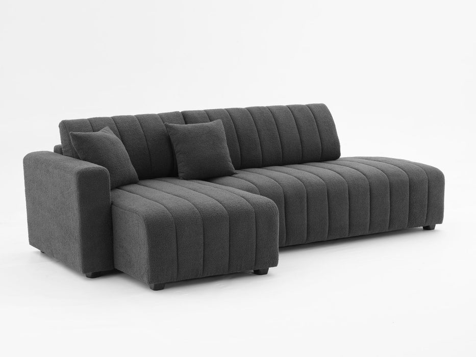 Jessica - Lamb Wool Sectional Sofa With Chaise