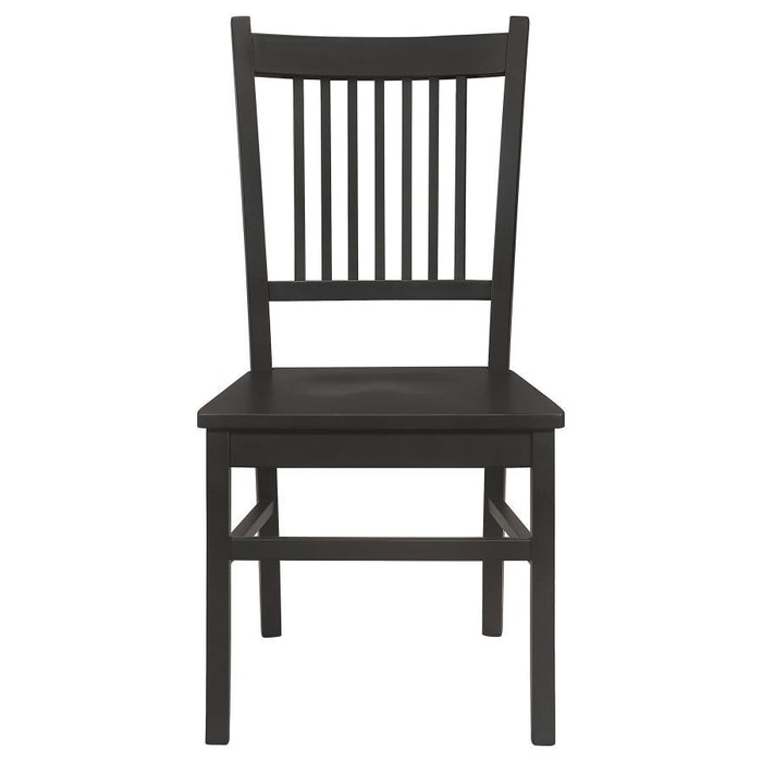 Marbrisa - Slat Back Dining Side Chair (Set of 2) - Matte Black