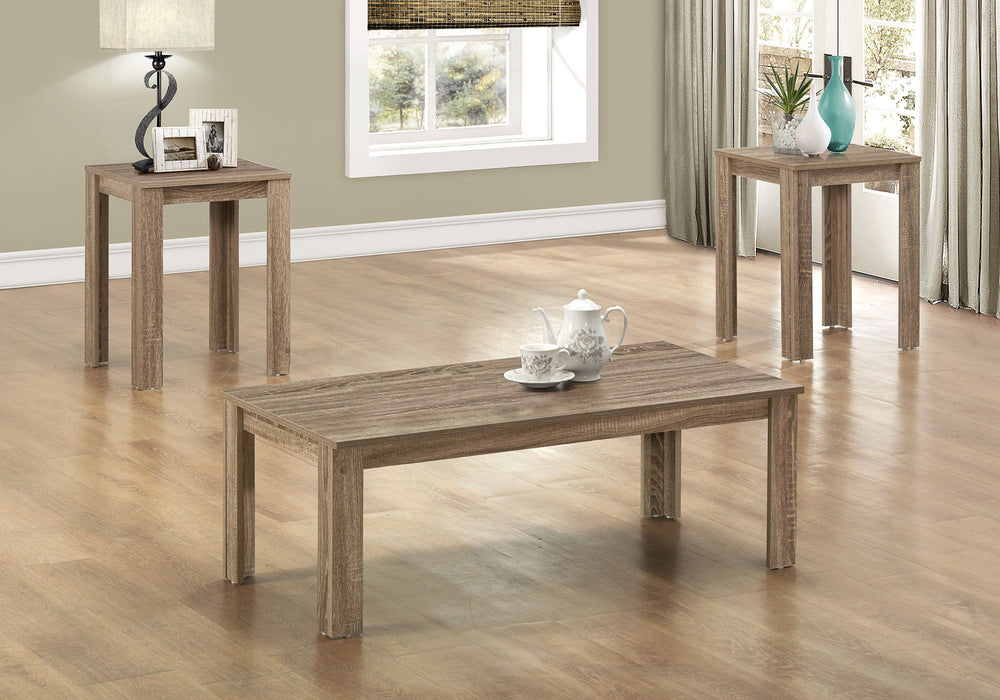 Table Set, Coffee, End, Side, Accent For Living Room Transitional (Set of 3) - Taupe