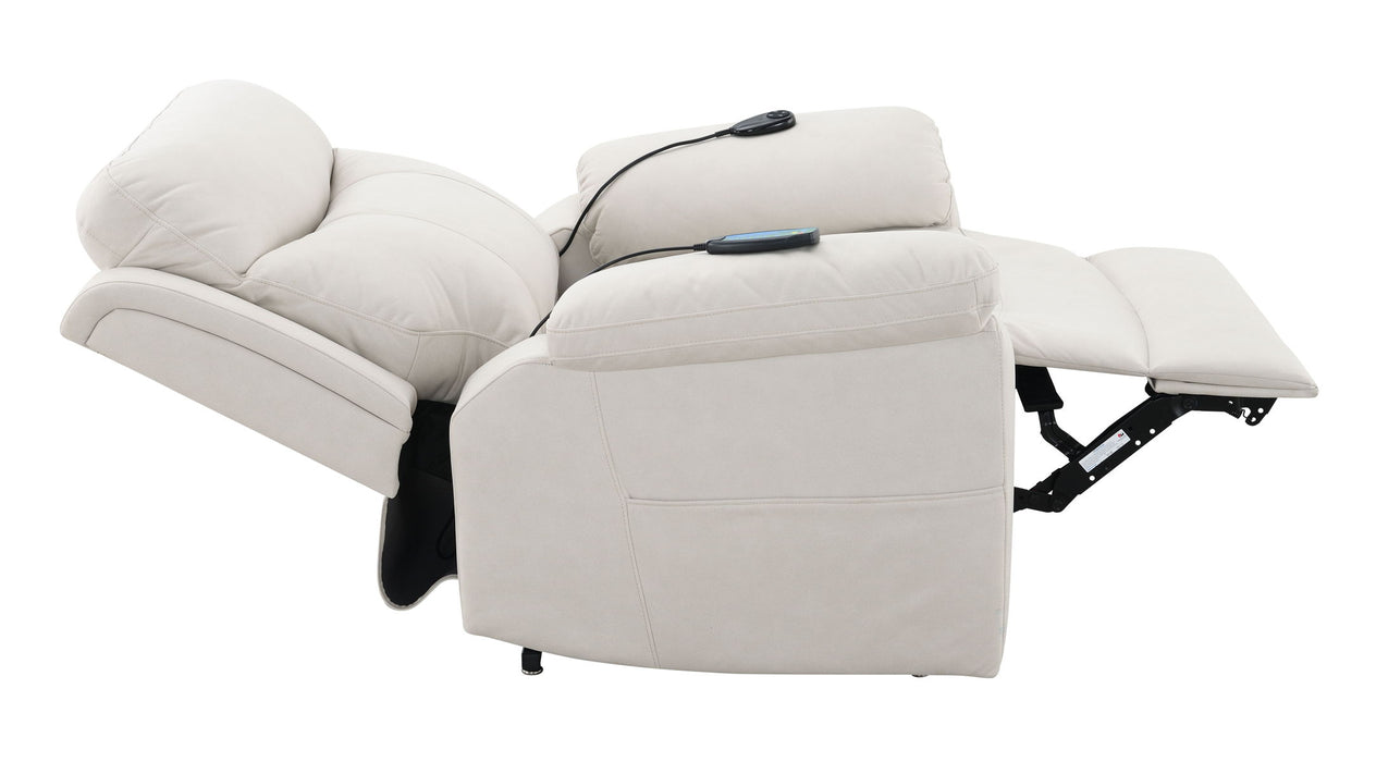 Chriki - Polished Microfiber Power Motion Recliner With Lift Heating Massage Chair