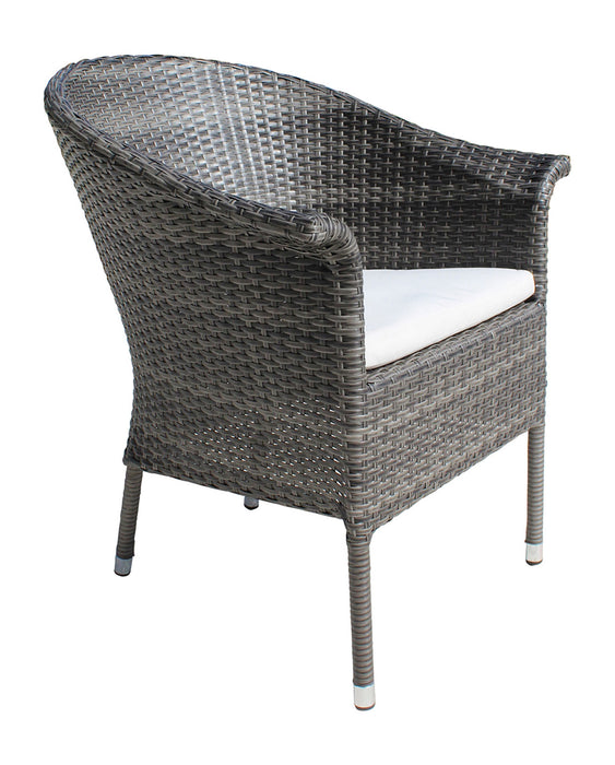 Ultra Stackable Woven Armchair with Cushion