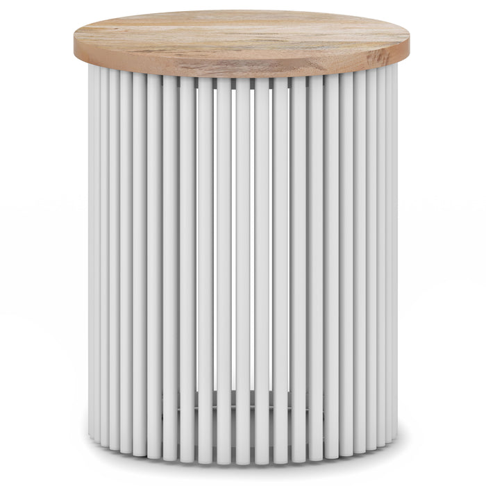 Demy - Metal and Wood Accent Table