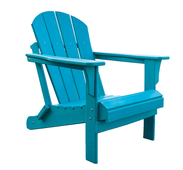 Panama Jack Polyresin Folding Teal Adirondack Chair