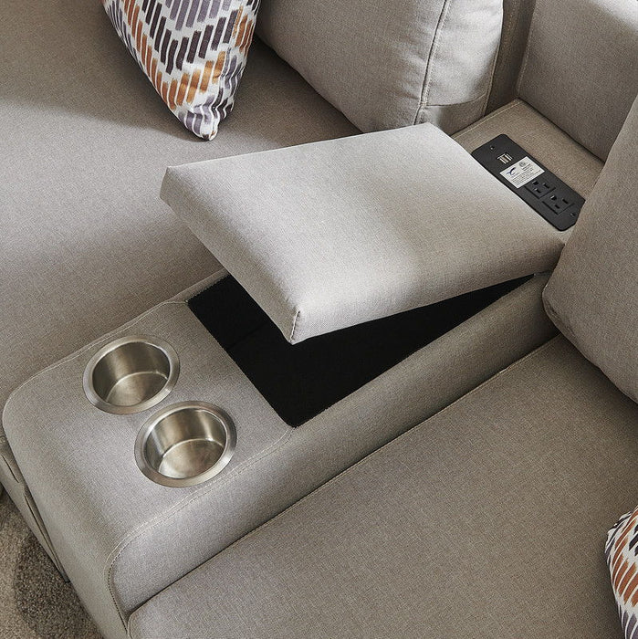 Amira - Reversible Modular Sectional Sofa With USB Console And Ottoman